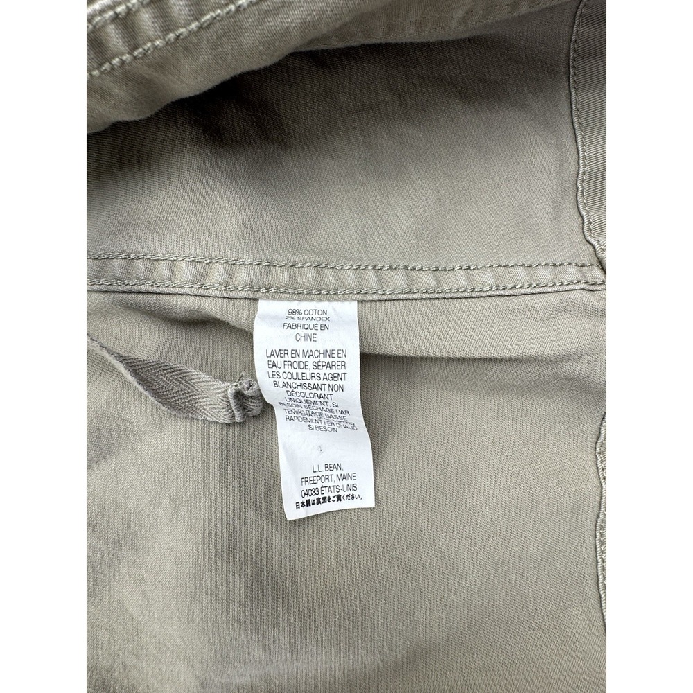 LL Bean Women's Classic Utility Cargo Jacket Beige. Sz Small Reg Cotton Spandex - Picture 5 of 9